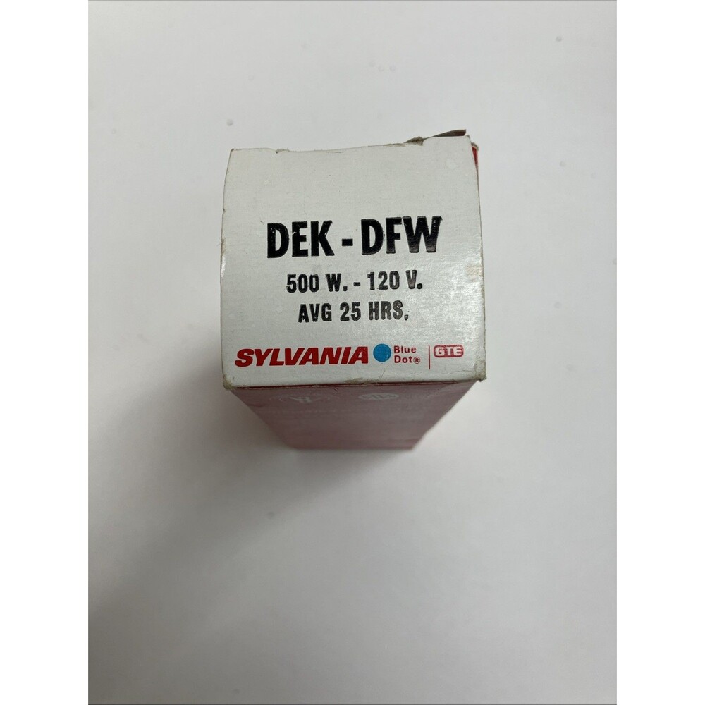 DEK/DFW Projector Projection Lamp Bulb 500W 120V SYLVANIA AVG. 25-HR LAMP